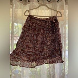 Anthropologie Floral Flouncy Skirt Size Small
